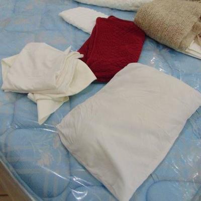Queen mattress cover sheet pillow cases misc.