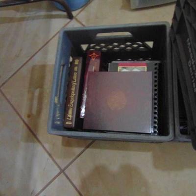 5 boxes of various books