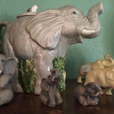 Collection of Porcelain Elephants 