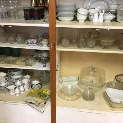 Glassware; Corning ware; Dishes, Etc.