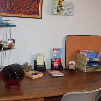 Desk, Office Supplies