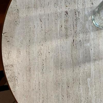 Detail of Limestone Top End Table 