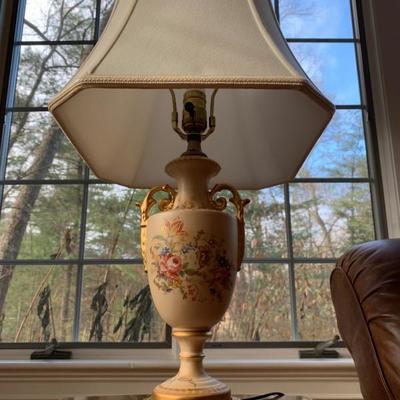 Hand Painted Urn Lamp