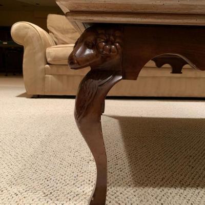 Troy Wesnidge Custom Ram's Head Square Coffee Table