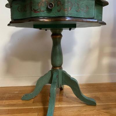 Painted Drum Table from Domain
