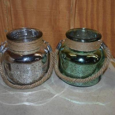6 Mercury Glass Canisters