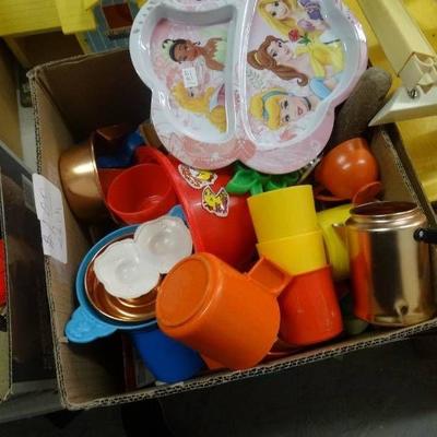 Lot of Children's Play Kitchen Utensils and Fisher ...