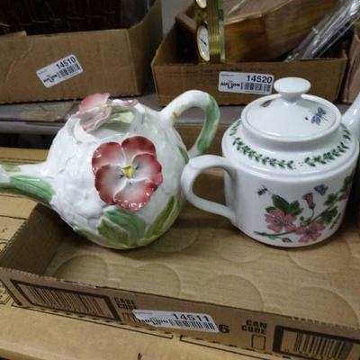 Lot of 2 Decorative Teapots