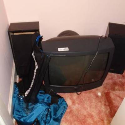 Box TV and Jensen speakers and miscellaneous.