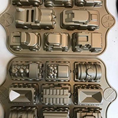 Cars and Trains Cake Molds
