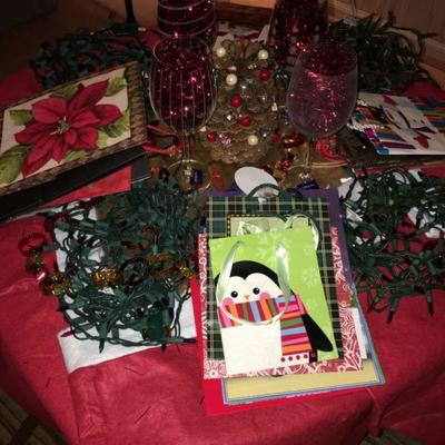 Christmas bags and lights