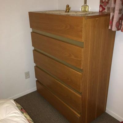 Dresser with glass top