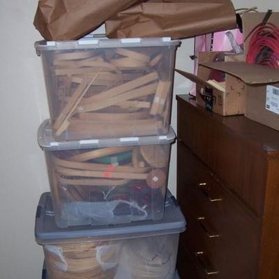 Large amount of basket weaving supplies- sold by the tub/bag