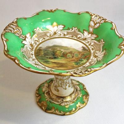 antique Bavarian porcelain compote
