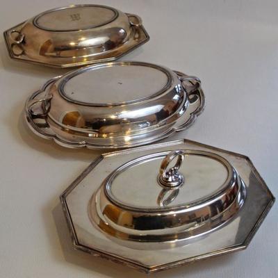 antique silver plate servers