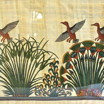 Egyptian art on papyrus