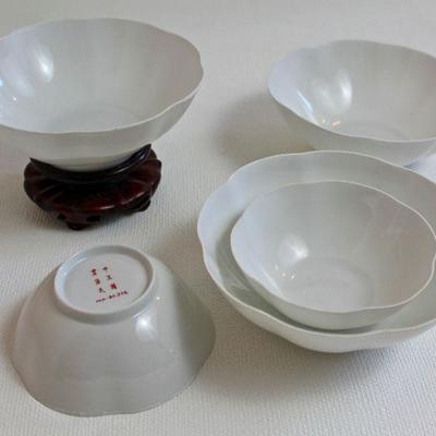 Middle Kingdom Bo Jia collectable porcelains, including Eggshell Bowls