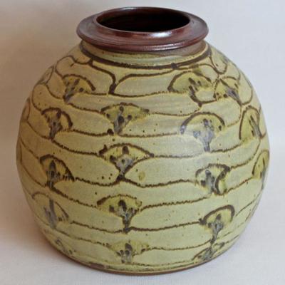 very large glazed stoneware pot