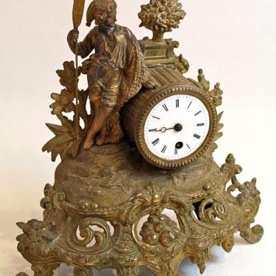 cast metal clock