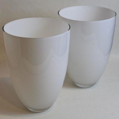 pair of large glass vases - 12