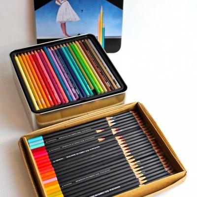 colored pencils and drawing pencils