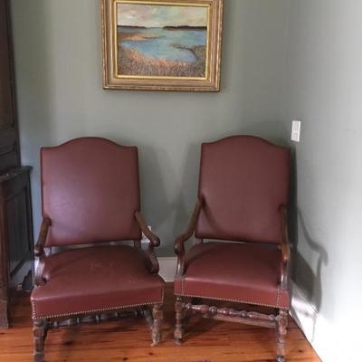 Selling $525 per chair. 

Painting by Mary Stuart Hay in 1997. Asking $575