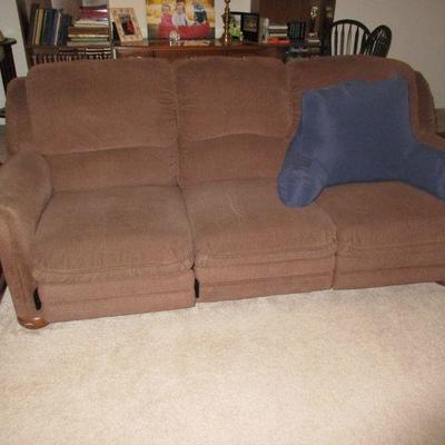 SOFA WITH RECLINER ON EITHER END