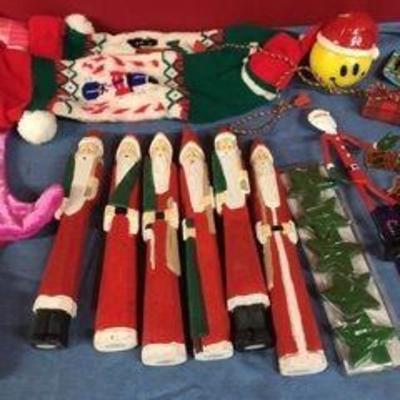 Misc Christmas Decorations - Stockings, Santa Hats ...