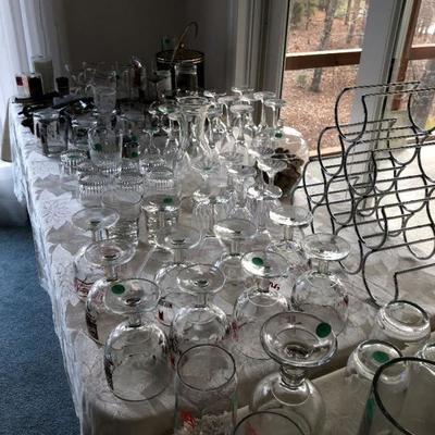 glasses and bar ware
