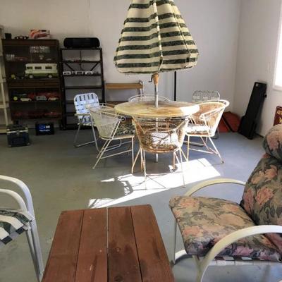 Wrought iron table and chairs