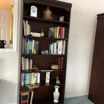 two of these book cases and they match the media center