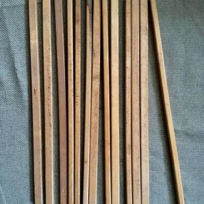 13 wood spindles--22 length