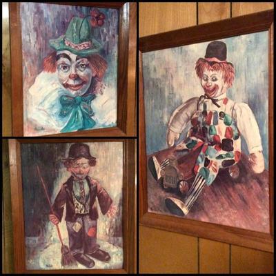Vintage Michele Clown Prints/Posters