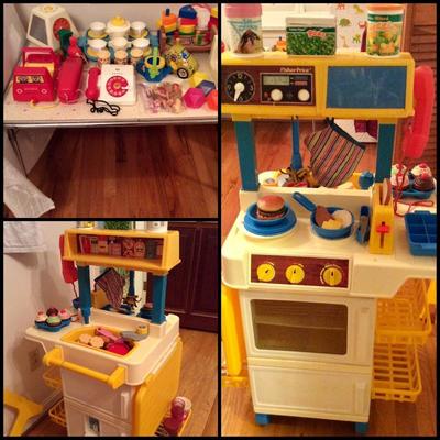 Vintage Fisher Price Kitchen Play Set, Vintage Toys & More