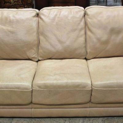 Leather Contemporary Sofa in the Tan

Located Inside â€“ Auction Estimate $200-$400 