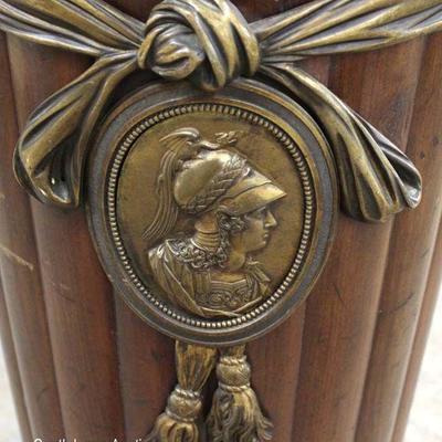  ANTIQUE VERY NICE SOLID Mahogany and Bronze Wrap Swivel Top Pedestal

Located Inside – Auction Estimate $300-$600 
