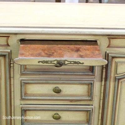  'Drexel' Paint Decorated Buffet with Step Back Drawer Top by â€œBrittany Collection by Heritage Furnitureâ€

Located Inside â€“ Auction...