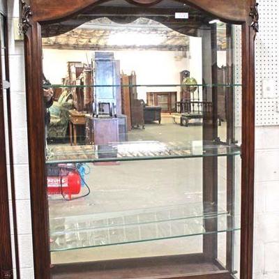  BEAUTIFUL Mahogany Mirror Back Display Cabinet

Located Inside â€“ Auction Estimate $300-$600 