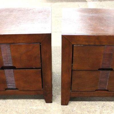  PAIR of Contemporary Mahogany Finish Night Stands

Located Inside â€“ Auction Estimate $100-$300 