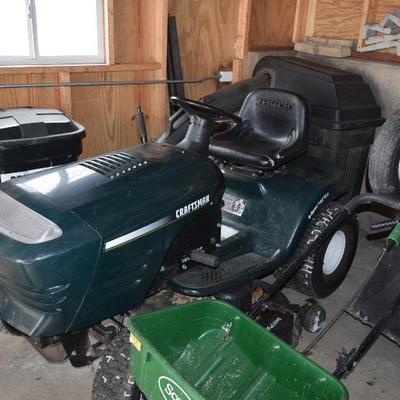 Craftsman Riding Lawn Mower with Cart