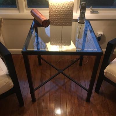 Crate + Barrel 23x23 side table.