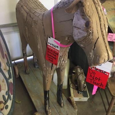 One of a Kind - Primitive Hand-Made Rolling Horse