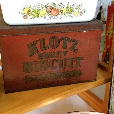 Antique KLOTZ Cracker tin