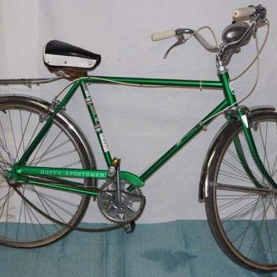 Mens Vintage Huffy Sportsman Bicycle- Chrome Fende ...