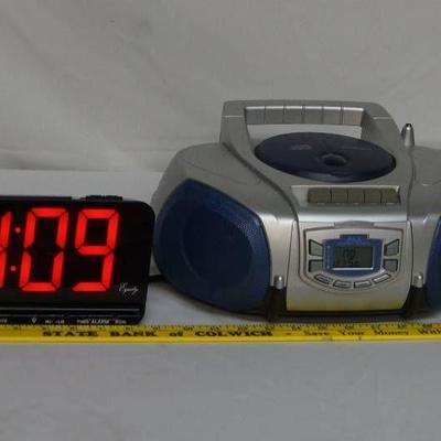 CD Boom Box and Digital Clock