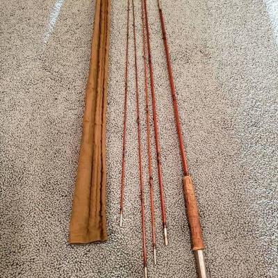 Fly fishing pole with fabric case