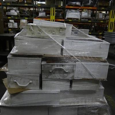 Large Pallet of Metal First Aid Boxes