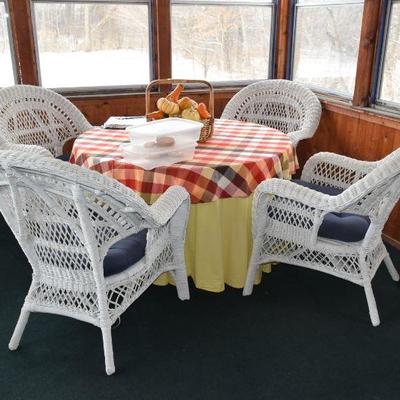 Wicker Patio Table and Chairs