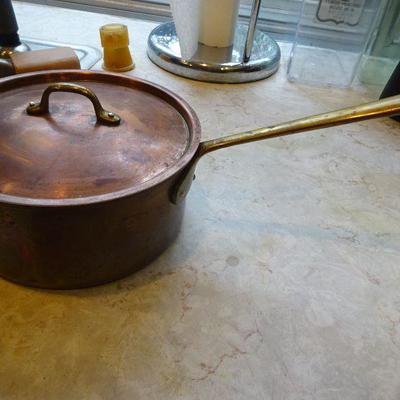 Copper Pot with brass handle 