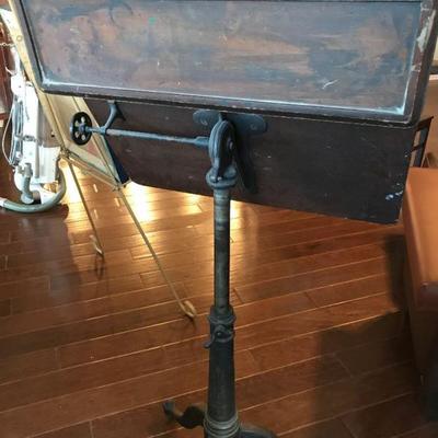 Antique drafting table. We are also using as easel for a painting. $125